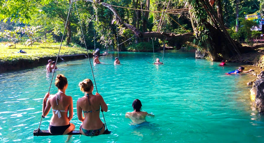 Day 13: Luang Prabang - Pak Ou Cave - Kuang Si Waterfall (Breakfast)